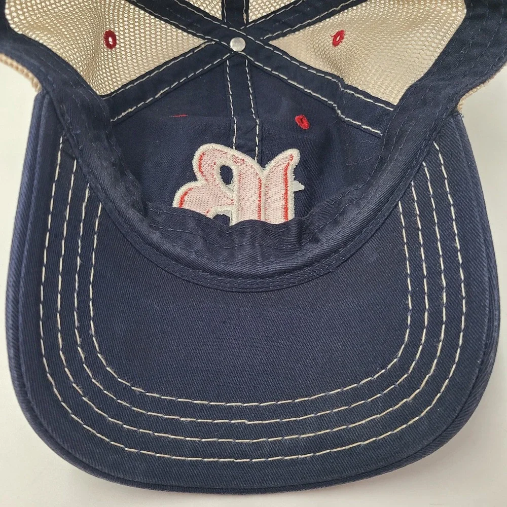Breckenridge Hat Adjustable Trucker Mesh Blue Beige Red Colorado Breck Ski Men